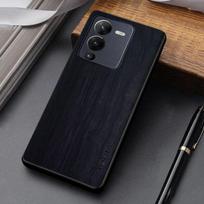 Case For VIVO V25 S15 Pro coque simple unique design lightweight wooden pattern pu leather cover for vivo v25 pro case vivo V25 juoda