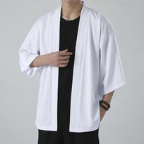 Japoniški vyriški megztiniai kimono Tradiciniai japonų samurajų drabužiai Gatvės apranga Yukata vyriški marškiniai XXXXXL balta
