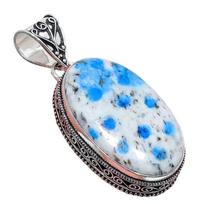 K2 Azurite Gemstone Handmade 925 Sterling Silver Jewelry Pendant 2.17  AH-853 2.2 balta