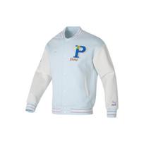 Puma Letter Print Casual Long Sleeve Jacket Unisex Jacket Light-Blue 625797-23 XL
