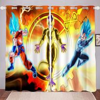 Dragon Ball Cartoon Curtain  Print Boy Gifts Bedroom Polyester Shading Living Room Window Blackout Partition Home Decoration 100x140cm&Grommet Top