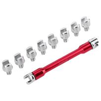 Motorcycle Spoke Wrench CNC Spanner Set 5.0?6.8 Length 93mm3.7in for Most MotorbikeRed white
