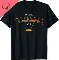 Vintage VU Meter Sound Engineer Analog Electronic O-Neck Cotton T Shirt Men Audio Engineer Recording Studio Funny Tshits Men Top S