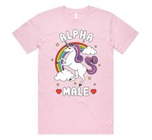 Alpha Male marškinėliai Viršus Juokingi Memai Vienaragis Dovana Unisex Juokelis Išdaiga Tėvo Diena M white