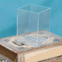 1pc Clear Acrylic Square Pen Holder, Cosmetic Brush Organizer, Desktop Stationery Storage for Students and Office skaidri