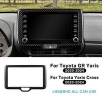 For Toyota Yaris Cross/Yaris GR 2025 2025 2025 2025 Real Hard Dry Carbon Fiber Cover LHD RHD Car Central Control Screen Frame