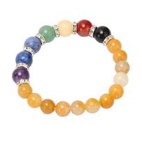7 Chakra Bracelet Absorb Oils Balance Emotional Anxiety Relief Lightweight Crystal Bracelet for Meditation Yoga Yellow
