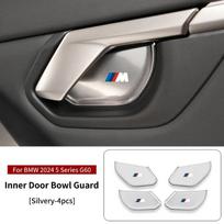 New For BMW 5 Series G60 2024 Car Interior Door Bowl Decorative Plate Door Handle Puller Protection Sticker Car Accessories