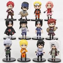 12pcs Naruto Shippuden Anime Action Figures Set Q Version PVC Toys for Kids Christmas Gifts