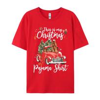This Is My Christmas Pajama Cocker Spaniel Tshirts Hip Hop Printed Tshirts Unisex Simple Style Unisex Tees Camisas Basicas Hombre S