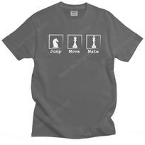 Handsome Unisex T Shirt Chess Pieces Game Short Sleeves Pure Cotton Tshirt Crew Neck Casual Checkmate Player Tee Tops Clothing S
