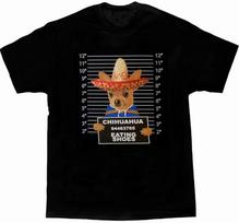 Funny Dog Art Chihuahua Criminal Mug Shot Printed TShirt 100 Cotton ONeck Summer Short Sleeve Casual Unisexs Tshirt Size S3XL S