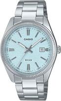 Casio MTP-1302DD-9AV Analog Quartz Men's Wristwatch Metal Band Silver Beige Dial