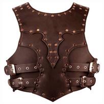 Medieval Knight Breastplate Armor Costume for Halloween Cosplay tamsiai ruda spalva