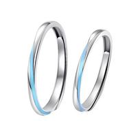 S999 Sterling Silver Mobius Luminous Couple Rings - High-End Design for Men & Women S925 Luminous Mobius Ring - Women