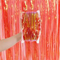 Festive 1x3 Meter Candy Colored Rain Streamer Curtain Ideal For Party And Event Setup Orange Candy