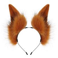 Plush Neko Girl Cat & Fox Ears Cosplay Headband - Halloween Party Headdress Accessories