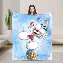 Animacinis D-Diddl minkštas pledas Studentų pliušinis mesti pledas Juokingas sofos lovos flanelinis lovatiesis Sofos lovos užvalkalas 75x90cm