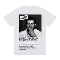 English rock Band Vintage Tshirt Arctic Monkeys Alex turner Harajuku Streetwear Cotton Unisex T shirt New Tee Tshirt Womens Tops S