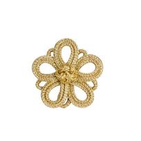 Golden Chinese Frog Buttons Flower Fastener Handmade Cheongsam Buttons Knot Style DIY Sewing Gold Lace Trim Clasps