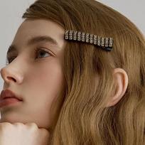 Noir Crystal Side Claw Clip JC017SL Gold