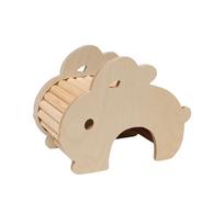 Hamster Wood House Hideout Small Animals Guinea Pig Toys Exploring Toys
