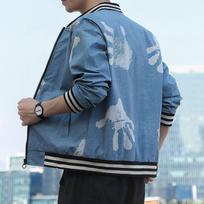 Casual Jacket Men's Spring and Autumn Korean Joker Men's Stand-up Collar Baseball Uniform Coat M