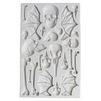 Halloween Silicone Mold Quick Release Non-stick Food Grade Cupcake Cake Topper Decoration Bat Skull Bone Shape balta