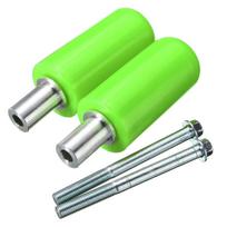 10 mm universalus motociklo rėmo slankiklis Apsauga nuo susidūrimo grybų ritės, skirtos KTM Triumph Kawasaki Z900 Yamaha žalia
