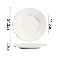 Kūrybinga taškinė keramikinė sekli lėkštė restoranui, kepsnių lėkštė, deserto lėkštė, makaronų lėkštės, molekulinės virtuvės specialūs indai