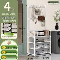 Cross-Border Floor-Standing Metal Coat and Shoe Rack: Minimalist and Multifunctional Storage Solution Integrated Shoe and Hat Rack