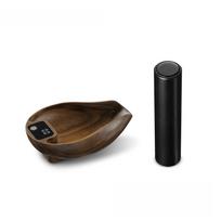 MHW-3BOMBER Coffee Scale Rechargeable Food Kitchen Scale 0.3g Precise Wooden Digital Bean Scale with Spray Bottle Barista Tool 200g