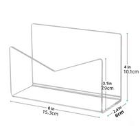 Acrylic Mail Holder Mail Organizer Countertop, Letter Holder for Desk Envelope Holder Mail Sorter Stand for Home Office School