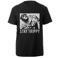 Juicy J Stay Trippy juodi marškinėliai trumpomis rankovėmis Visų dydžių Unisex marškinėliai XL