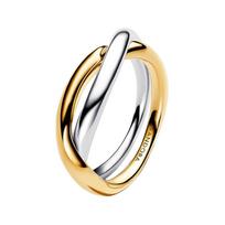 Pandora Two-Tone Wrapped Ring Women rings Gold Silver 163262C00 Box,48 beige