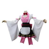 Demon Slayer Cosplay Set: Kanroji Mitsuri, Shinobu Kocho, Kanao Tsuyuri Maid Outfit & Nezuko Kimono. 150 (children's size)