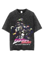 JoJos Bizarre Adventure Washed Tshirt  summer New Kongtiao Gongsi Graphic  Cotton Fashion Streetwear YK trend shirt L