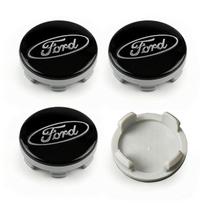 4 vnt. Automobilio rato centrinis dangtelis Padangos ratlankio apdaila Ford Carnival Fox Figo Mondeo Escort Fusion Evos Escape Flex Kuga Vertrek GT juoda