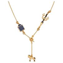 Hermes Parade Horseman Pattern Decorative Metal Necklace Women necklace Gold H100005FVAF Box+Shopping Bag