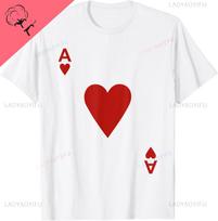 Ace of Hearts Blackjack Cards Poker 21 A TShirt Print Original Design Gifts T Shirts Customizable Funny Shirt Ropa Hombre S