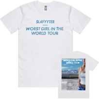 WORT GIRL IN AMERICA World Tour 2026 Tshirt Slayyyter Singer Design Printing Tshirts Short Sleeve Cotton Male Tees Unisex Tops S