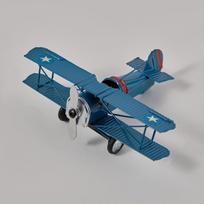 Retro Geležinis Vintažinis Lėktuvo Modelis Rankdarbis Miniatiūriniai Lėktuvų Papuošalai Svetainė Subtilūs Metalo Lėktuvų Modeliai Vaikų Dovana mėlyna