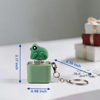 Rechargeable Croaking Frog&Lizard Keyboard Fidget Clicker Keychain Fidget Button Toys with Light & Sound for Anxiety Relief