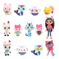 New Gabby Dollhouse Anime Figure Toy PVC Model Smiling Car Cat Hug Gaby Figurines Dolls 13pcsSet