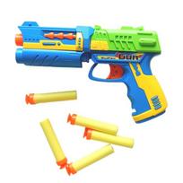 Manual Dart Blaster Toy Gun with 5 Soft Darts Easy Operate Colorful Educational Toy Pistol Outdoor Shooting Practice Sports Toy