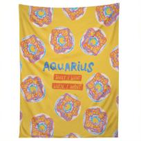 AQUARIUS CONFIDENCE IN BUTTERCUP YELLOW tapestry 75x100 juoda