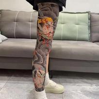 Visos kojos netikri tatuiruočių kojinės Spausdintos pėdkelnės Dviračių sportas Žvejyba Elastingos kojinės Japonijos stilius Šaunios Asmeninės Vairavimo Seksualios kojinės Unisex One Size