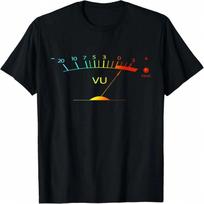 VU Meter Hi-Fi Vintage Stereo Retro T-Shirt S įvairiaspalvis