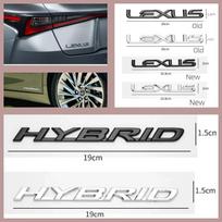 3D HIBRIDINIS Logotipas Lexus RX350 NX200 ES300 IS300 LX470 LX570 Galinės bagažinės Sparno Durų Emblema Ženklelis Automobilio Lipdukai Decals priedai LEXUS Old 20cm juoda