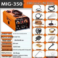Quick Knife 350: 3-in-1 Gasless MIG, Electric, and TIG Welder - Compact 220V Industrial-Grade for Home Use.